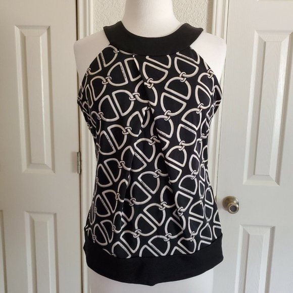 White House Black Market Tops - White House Black Market Sleeveless Chain Link Logo Top Size S